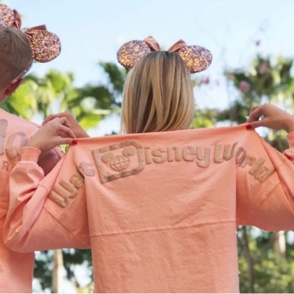 Disney Tops - Disney | Walt Disney World Spirit Jersey - Peach Rose Gold Glitter